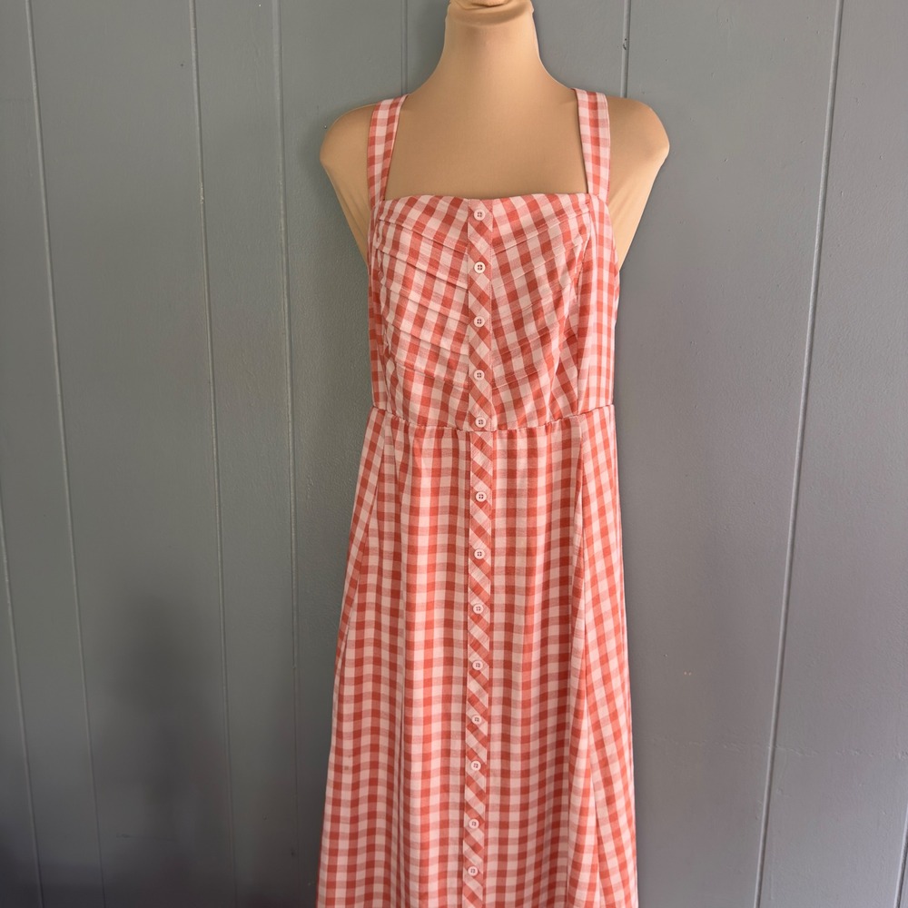 Torrid Pink Gingham Midi Dress